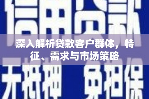 西区深入解析贷款客户群体，特征、需求与市场策略