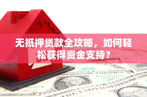 西区无抵押贷款全攻略，如何轻松获得资金支持？