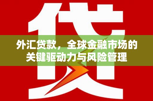西区外汇贷款，全球金融市场的关键驱动力与风险管理