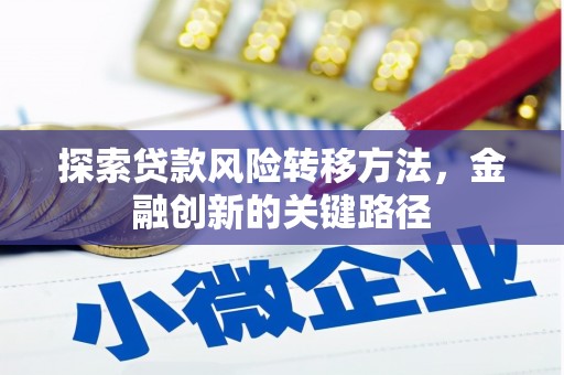 西区探索贷款风险转移方法，金融创新的关键路径