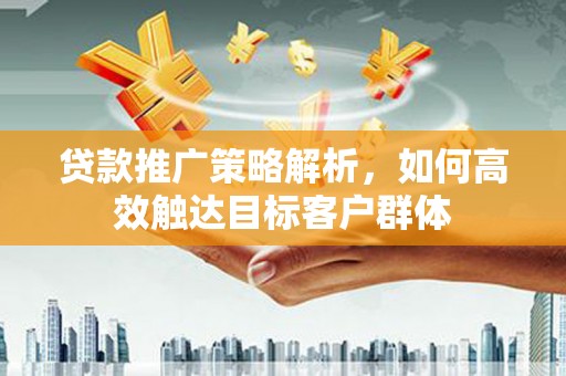 西区贷款推广策略解析，如何高效触达目标客户群体