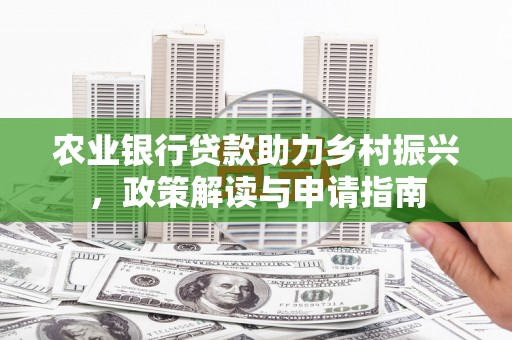 西区农业银行贷款助力乡村振兴，政策解读与申请指南