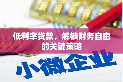 西区低利率贷款，解锁财务自由的关键策略
