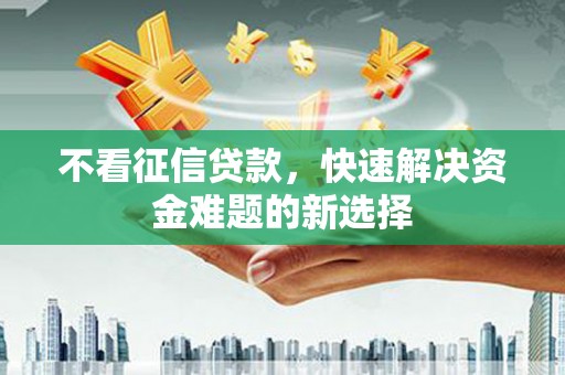 西区不看征信贷款，快速解决资金难题的新选择