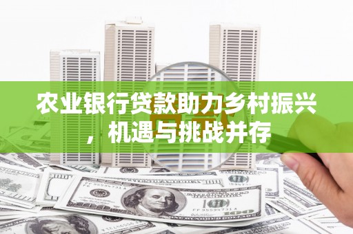 西区农业银行贷款助力乡村振兴，机遇与挑战并存