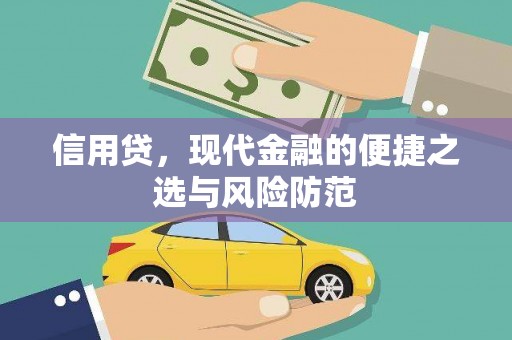 西区信用贷，现代金融的便捷之选与风险防范