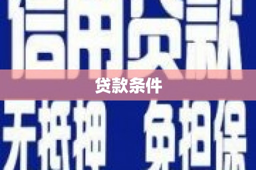 西区贷款条件